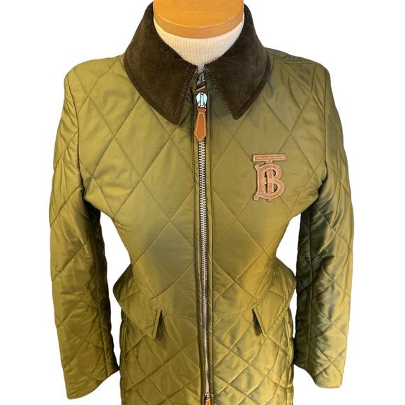 COPIED LISTING FOR ADDITIONAL PHOTOS! Burberry Ongar Monogram Quilted Coat XS - Picture 1 of 11